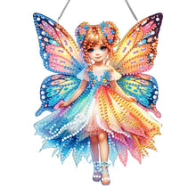 Load image into Gallery viewer, Acrylic Special Shaped Butterfly Elf Girl Diamond Painting Hanging Home Decor
