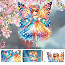 Load image into Gallery viewer, Acrylic Special Shaped Butterfly Elf Girl Diamond Painting Hanging Home Decor
