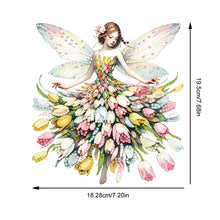 Load image into Gallery viewer, Acrylic Special Shaped Tulip Elf Girl Diamond Painting Hanging Home Decorations
