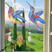 Load image into Gallery viewer, Suncatcher Hummingbird Diamond Painting Hanging Sign Double Sided (SMDZ302)
