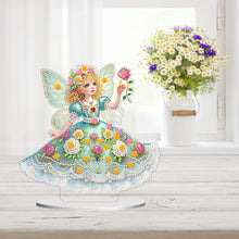 Load image into Gallery viewer, PVC Round Special Shaped Butterfly Fairy Diamond Painting Desktop Decorations
