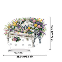 Load image into Gallery viewer, PVC Round Special Shaped Flower Bench DIY Diamond Painting Desktop Decorations

