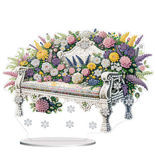 Load image into Gallery viewer, PVC Round Special Shaped Flower Bench DIY Diamond Painting Desktop Decorations
