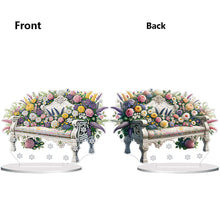 Load image into Gallery viewer, PVC Round Special Shaped Flower Bench DIY Diamond Painting Desktop Decorations
