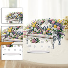 Load image into Gallery viewer, PVC Round Special Shaped Flower Bench DIY Diamond Painting Desktop Decorations
