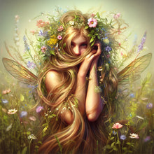 Load image into Gallery viewer, AB Diamond Painting - Full Round - Blonde elf girl (40*40CM)
