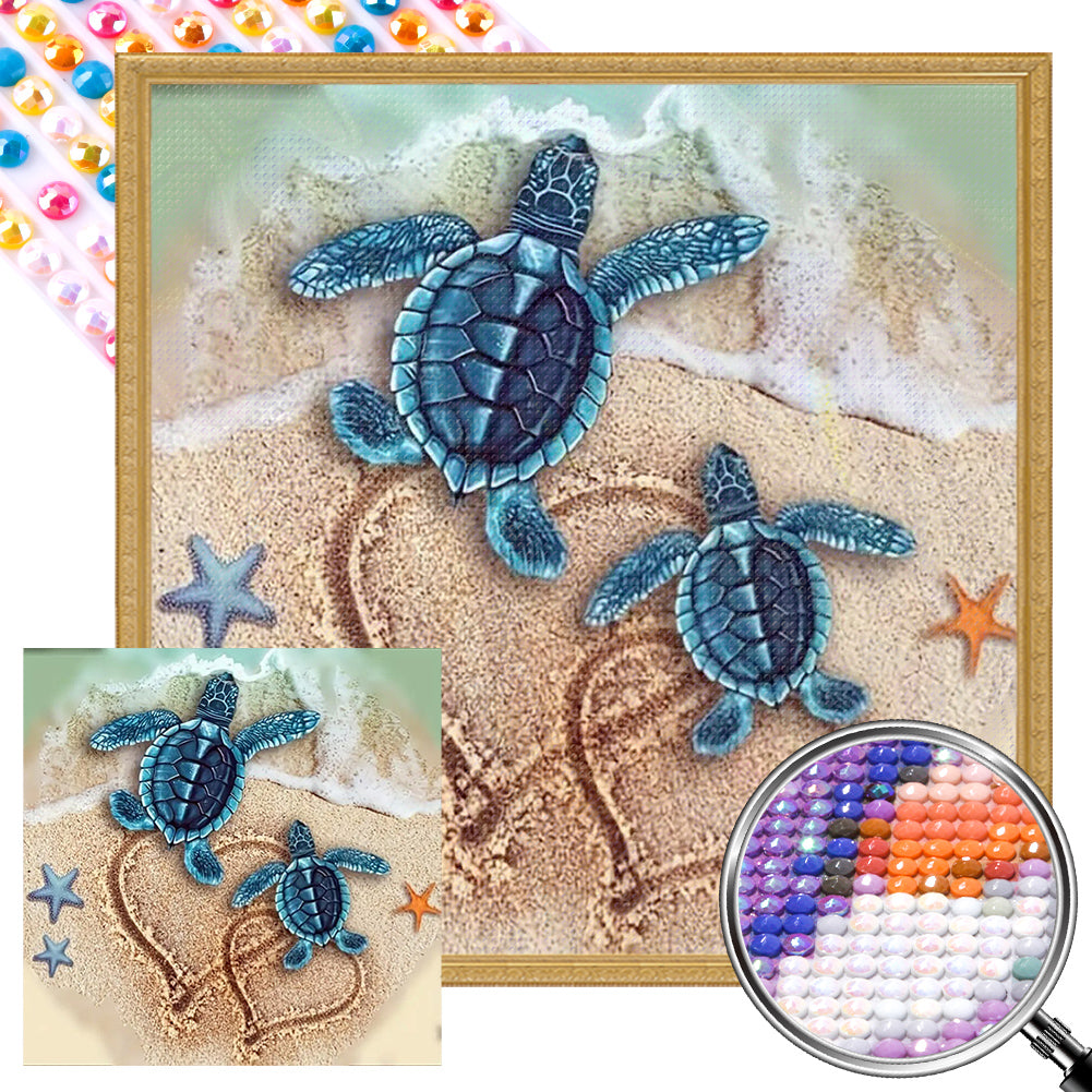 AB Diamond Painting - Full Round - sea turtle (45*45CM)
