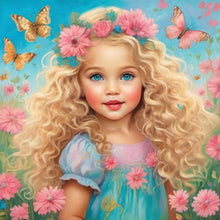 Load image into Gallery viewer, Diamond Painting - Full Round - curly hair girl (40*40CM)
