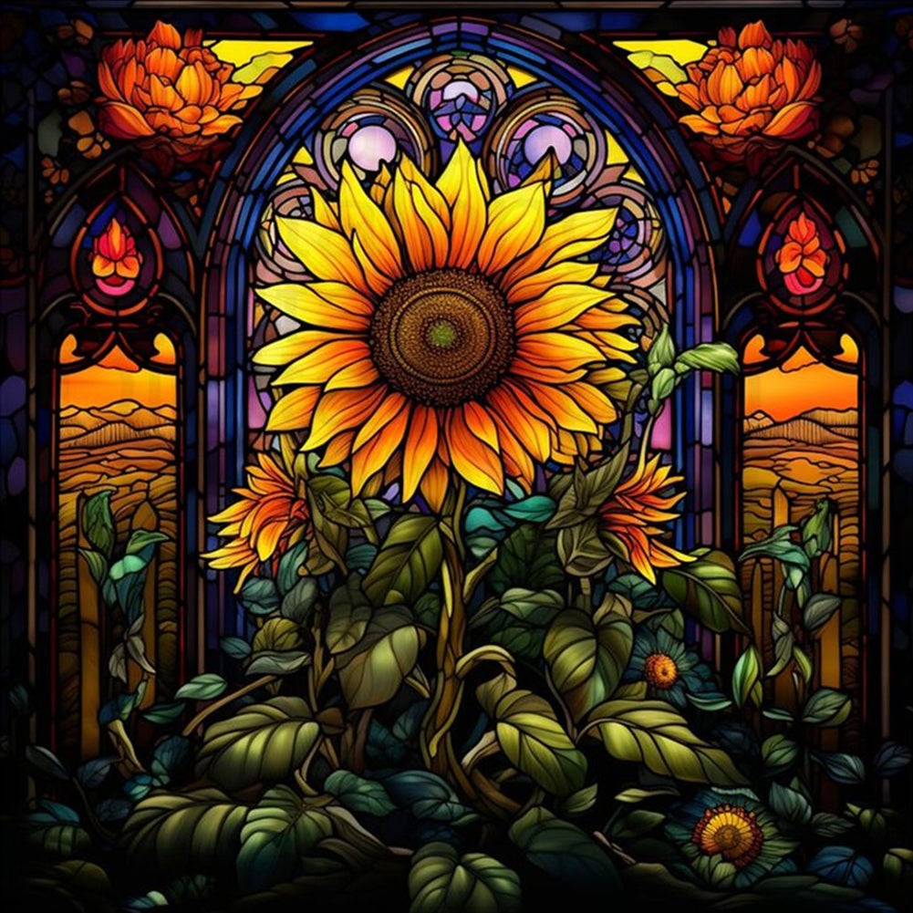 Diamond Painting - Full Round - sunflower (30*30CM)