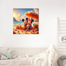 Load image into Gallery viewer, Diamond Painting - Full Round - Mickey and Minnie on the beach (30*30CM)
