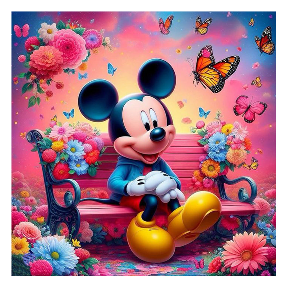Diamond Painting - Full Round - Mickey and flower chair (30*30CM)