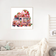 Load image into Gallery viewer, Diamond Painting - Partial Special Shaped - Goblin and Strawberry Ice Cream Truck (30*30CM)
