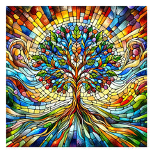 Load image into Gallery viewer, Diamond Painting - Full Round - glass art tree of life (30*30CM)
