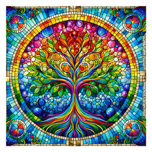 Load image into Gallery viewer, Diamond Painting - Full Round - colorful tree of life (30*30CM)
