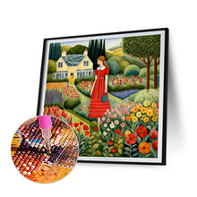 Load image into Gallery viewer, Diamond Painting - Full Round - gardening girl (50*50CM)
