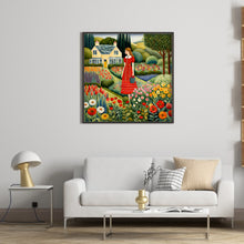 Load image into Gallery viewer, Diamond Painting - Full Round - gardening girl (50*50CM)

