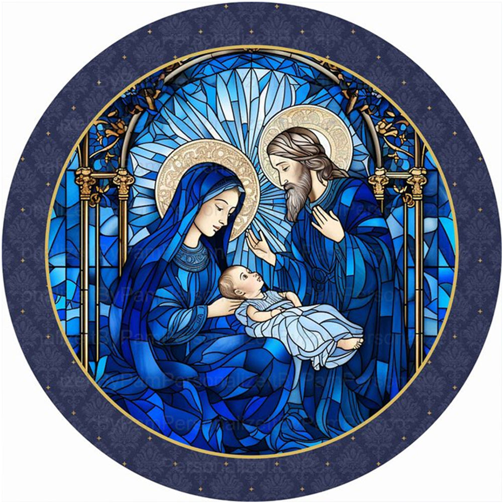 Diamond Painting - Full Round - round card christmas time (30*30CM)
