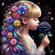 Load image into Gallery viewer, Diamond Painting - Full Round - Rose colored hair girl (30*30CM)
