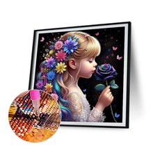 Load image into Gallery viewer, Diamond Painting - Full Round - Rose colored hair girl (30*30CM)
