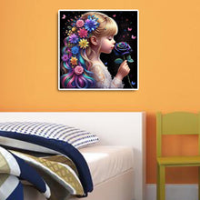 Load image into Gallery viewer, Diamond Painting - Full Round - Rose colored hair girl (30*30CM)
