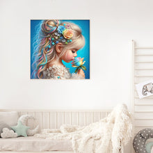 Load image into Gallery viewer, Diamond Painting - Full Round - Rose colored hair girl (30*30CM)
