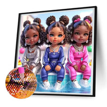 Load image into Gallery viewer, Diamond Painting - Full Round - black girl (30*30CM)
