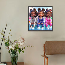 Load image into Gallery viewer, Diamond Painting - Full Round - black girl (30*30CM)
