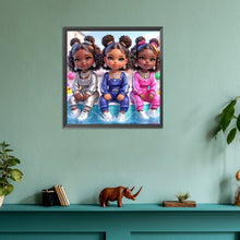 Load image into Gallery viewer, Diamond Painting - Full Round - black girl (30*30CM)
