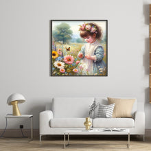 Load image into Gallery viewer, Diamond Painting - Full Round - garden girl (40*40CM)

