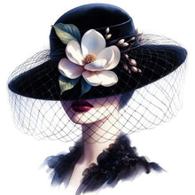Load image into Gallery viewer, Diamond Painting - Full Round - Lady in top hat (30*30CM)
