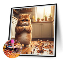 Load image into Gallery viewer, Diamond Painting - Full Round - funny cat (30*30CM)
