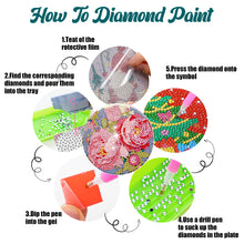 Load image into Gallery viewer, 8Pcs Blooming Flower Diamond Painting Coasters with Holder Animal for Party
