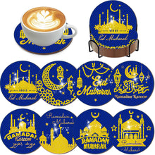 Load image into Gallery viewer, 8Pcs Starmoon Castle Diamond Painting Coasters with Holder Animal for Party

