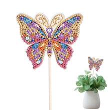 Load image into Gallery viewer, Special Shape Butterfly Garden Stake Diamond Art Craft Kits for Adults Beginners
