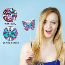 Load image into Gallery viewer, Special Shape Butterfly Garden Stake Diamond Art Craft Kits for Adults Beginners

