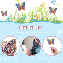 Load image into Gallery viewer, Special Shape Butterfly Garden Stake Diamond Art Craft Kits for Adults Beginners
