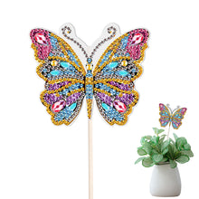 Load image into Gallery viewer, Special Shape Butterfly Garden Stake Diamond Art Craft Kits for Adults Beginners
