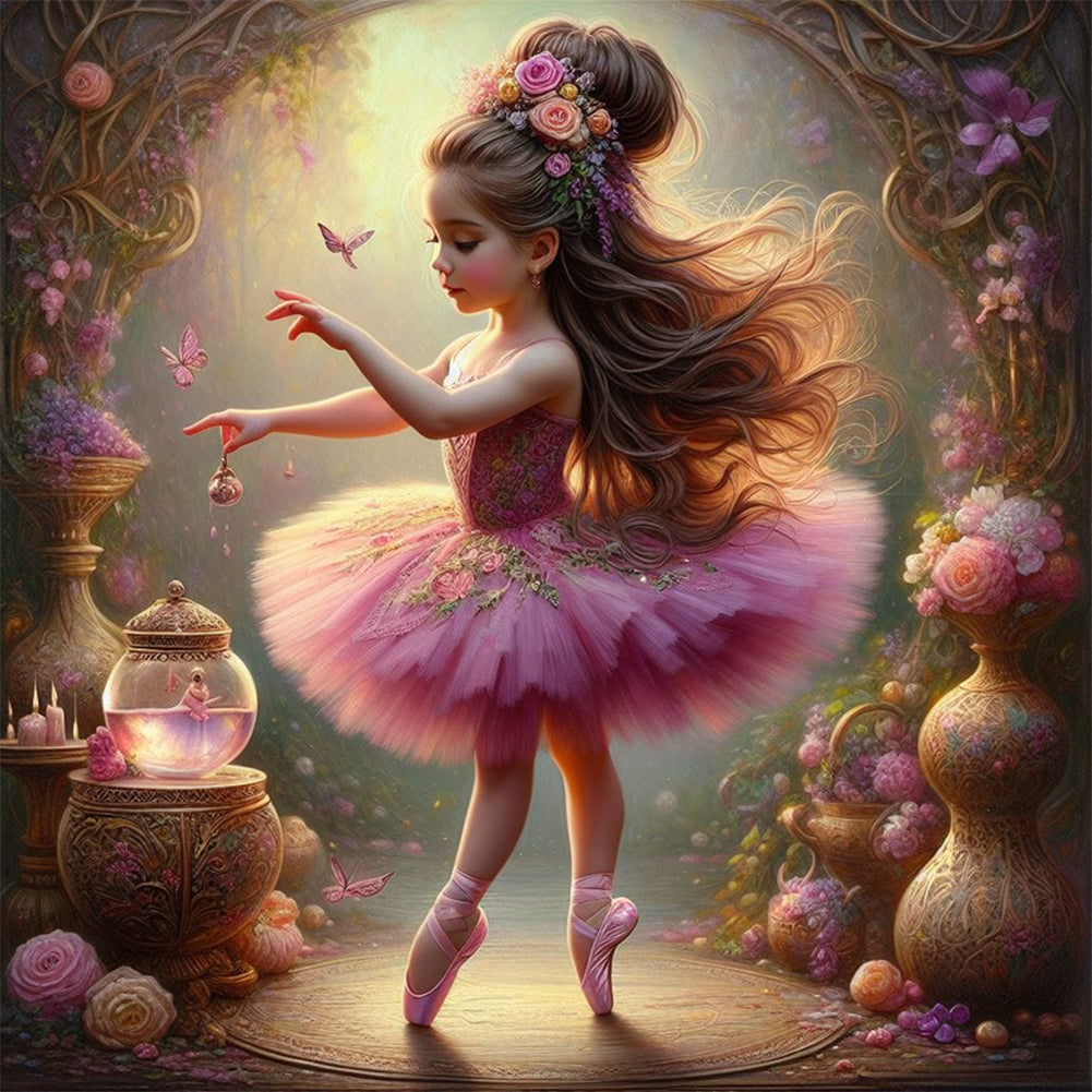 Diamond Painting - Full Round - dancing girl (30*30CM)