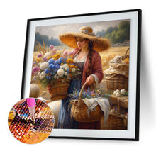 Load image into Gallery viewer, Diamond Painting - Full Round - Oil painting style farm woman (30*30CM)

