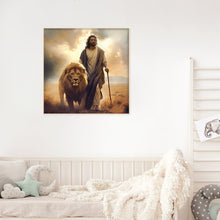 Load image into Gallery viewer, Diamond Painting - Full Round - jesus lion (30*30CM)
