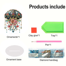 Load image into Gallery viewer, Acrylic Special Shaped Floral Jellyfish Table Top Diamond Painting Ornament Kits
