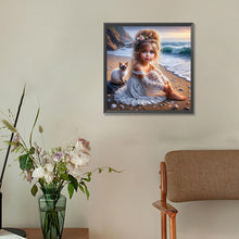 Load image into Gallery viewer, Diamond Painting - Full Round - little girl and animals (30*30CM)

