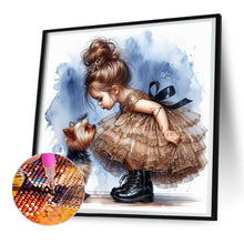 Load image into Gallery viewer, Diamond Painting - Full Round - little girl and animals (30*30CM)
