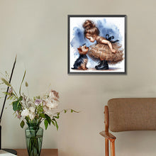 Load image into Gallery viewer, Diamond Painting - Full Round - little girl and animals (30*30CM)
