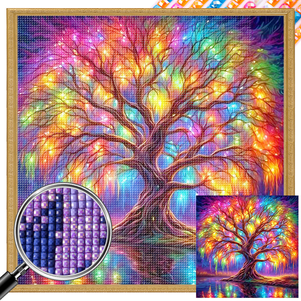 AB Diamond Painting - Full Square - neon tree of life (40*40CM)