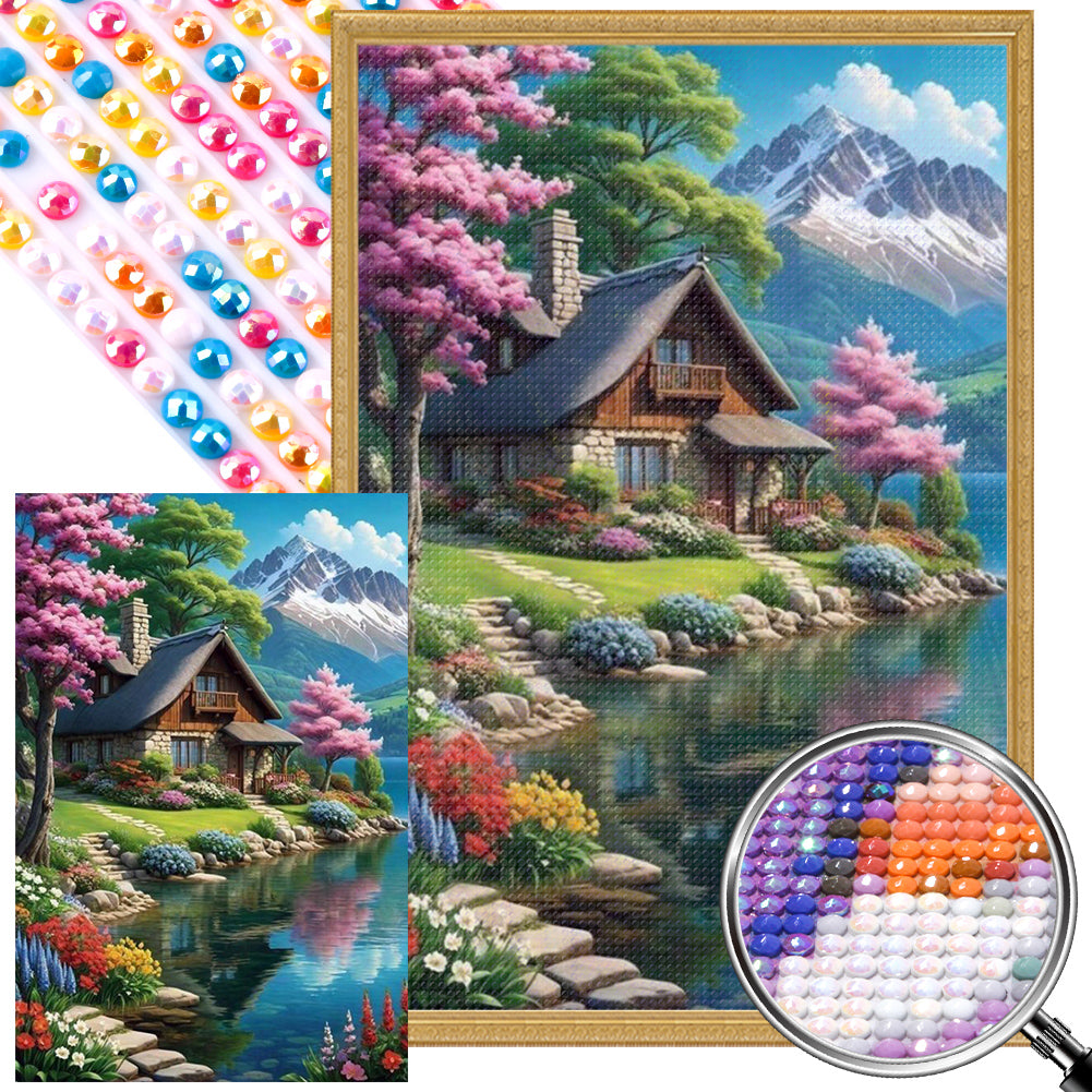 AB Diamond Painting - Full Round - landscape garden (40*60CM)