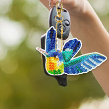 Load image into Gallery viewer, 10Pcs Acrylic Double Sided Special Shaped Hummingbird Diamond Painting Keychain
