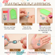 Load image into Gallery viewer, 10 Pairs Diamond Painting Earrings Boho Diamond Earrings Making Kit for Adults

