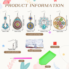 Load image into Gallery viewer, 10 Pairs Diamond Painting Earrings Boho Diamond Earrings Making Kit for Adults
