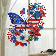 Load image into Gallery viewer, Acrylic Independence Day Butterfly 5D DIY Diamond Painting Dots Pendant Decor
